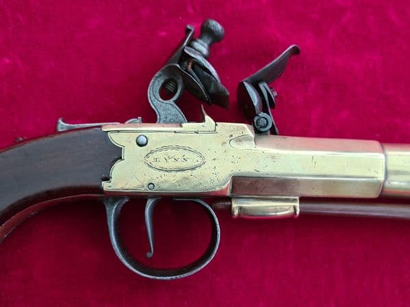 X X X SOLD X X X A Napoleonic era British Flintlock Blunderbuss Officer's pistol by CARR. Ref 3248
